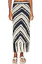 view 1 of 4 Chintz Crochet Skirt in Cream & Navy