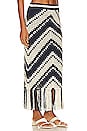 view 2 of 4 Chintz Crochet Skirt in Cream & Navy
