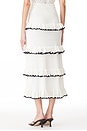 view 3 of 4 Halliday Scallop Frill Skirt in Black & Ivory