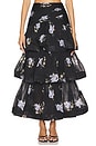 view 1 of 6 Pleated Tiered Skirt in Black Iris Floral