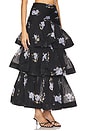 view 2 of 6 Pleated Tiered Skirt in Black Iris Floral