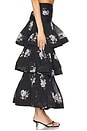 view 3 of 6 PLEATED TIERED スカート in Black Iris Floral