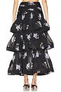 view 4 of 6 PLEATED TIERED スカート in Black Iris Floral