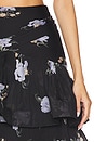 view 6 of 6 FALDA PLEATED TIERED in Black Iris Floral