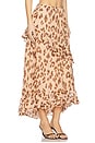 view 2 of 6 Illuminate Asymmetric Skirt in Peach Leopard