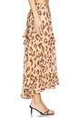 view 3 of 6 Illuminate Asymmetric Skirt in Peach Leopard