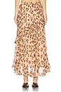 view 4 of 6 Illuminate Asymmetric Skirt in Peach Leopard