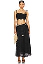 view 5 of 6 Rhiannon Embroidered Skirt in Black