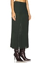 view 2 of 6 Pleated Midi Skirt in Dark Green
