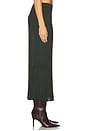 view 3 of 6 Pleated Midi Skirt in Dark Green