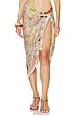 view 1 of 6 Printed Cotton Pareo in Patch Multi