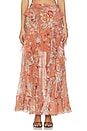 view 1 of 6 Awaken Ruffle Skirt in Cinnamon Floral