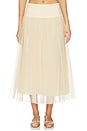 view 1 of 6 Tulle Dot Midi Skirt in Cream