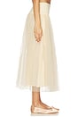 view 3 of 6 Tulle Dot Midi Skirt in Cream