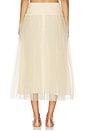 view 4 of 6 Tulle Dot Midi Skirt in Cream