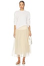 view 5 of 6 Tulle Dot Midi Skirt in Cream