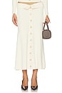 view 1 of 6 Buttoned Midi Skirt in Parchment