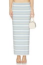 view 1 of 6 Multicolour Stripe Midi Skirt in Multi Stripe