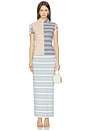 view 5 of 6 Multicolour Stripe Midi Skirt in Multi Stripe