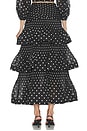 view 4 of 6 PLEATED TIERED スカート in Black Dot
