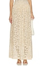 view 1 of 6 Lace Gathered Maxi Skirt in Cream