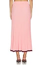 view 4 of 6 Contrast Rib Midi Skirt in Soft Pink Multi