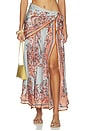 view 1 of 6 FALDA MIDI ASTER SCARF in Blue Paisley Floral