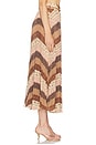 view 2 of 6 Sunray Pleated Skirt in Chevron Chocolate