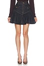 view 1 of 6 Denim Frill Mini Skirt in Onyx Blue