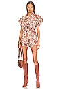 view 1 of 3 Vitali Roll Cuff Playsuit in Sepia Floral