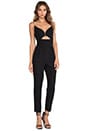 view 1 of 4 Crepe Plunge Jumpsuit in Black