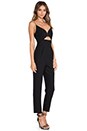 view 2 of 4 Crepe Plunge Jumpsuit in Black