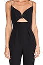 view 4 of 4 Crepe Plunge Jumpsuit in Black