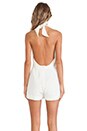 view 3 of 4 Backbeat Dot Wrap Playsuit in Pearl