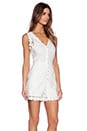 view 2 of 4 Trinity Scallop Playsuit in White
