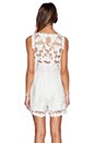 view 3 of 4 Trinity Scallop Playsuit in White