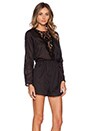 view 2 of 4 Nightmarch Motif Playsuit in Black