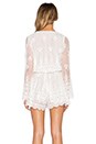 view 3 of 4 Lucia Silk Embroidered Romper in Ivory