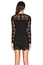 view 3 of 4 Crepe Lace Tuck Playsuit in Black