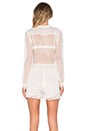 view 3 of 6 Mischief Frill Playsuit in Pearl