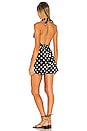 view 3 of 3 Bellitude Halter Playsuit in Black & Ivory Dot