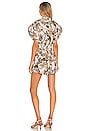 view 3 of 3 Aliane Roll Cuff Playsuit in Khaki Floral
