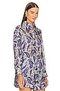 view 2 of 5 Devi Relaxed Shirt in Indigo & Cream Paisley