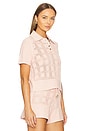 view 2 of 4 Waverly Polo Top in Dusty Pink