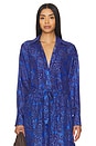 view 1 of 6 Ottie Relaxed Shirt in Blue Paisley