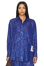 view 2 of 6 Ottie Relaxed Shirt in Blue Paisley
