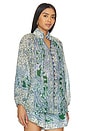 view 2 of 4 Ottie Billow Blouse in Green Paisley