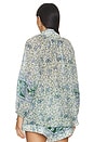 view 3 of 4 Ottie Billow Blouse in Green Paisley