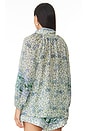 view 3 of 4 Ottie Billow Blouse in Green Paisley