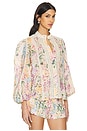 view 2 of 4 Halliday Lace Trim Shirt in Multi Watercolour Floral